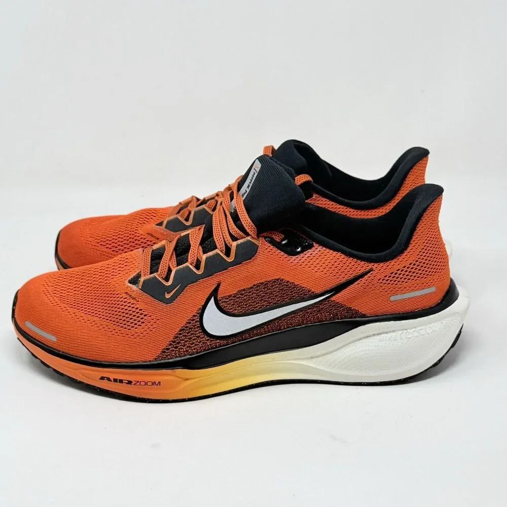 Nike Air Zoom Pegasus 41 Sneakers Mens 11 Safety Orange Black Running Shoes